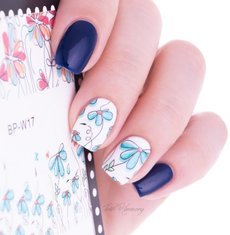 2 Patterns/Sheet Cute Flower Nail Art Water Decals Transfer Sticker BORN PRETTY BP-W17 #20608