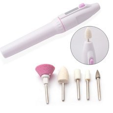 Professional Electric Manicure Nail Art File Drill, Art Salon Manicure Pen Tool, 5bits/Set Polish Feet Care Product