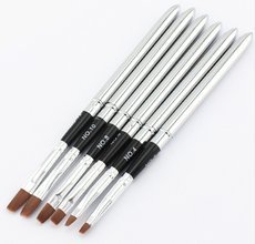 Makartt 6pcs Detachable UV Gel Brushes Set Acrylic Nail Art Design Builder DIY Nail Tools Nail Gel Nail Art Brush Pen